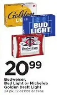 Cub Foods Budweiser, Bud Light or Michelob Golden Draft Light offer