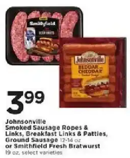 Cub Foods Johnsonville smoked sausage ropes & links offer