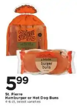 Cub Foods St. Pierre Hamburger or Hot Dog Buns offer