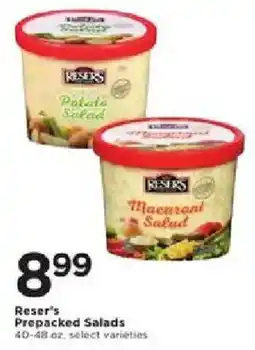 Cub Foods Reser's Prepacked Salads offer