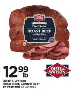 Cub Foods Dietz & Watson Roast Beef, Corned Beef or Pastrami offer