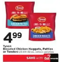 Cub Foods Tyson Breaded Chicken Nuggets, Patties or Tenders offer