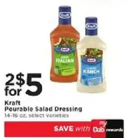 Cub Foods Kraft Pourable Salad Dressing offer