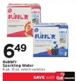 Cub Foods Bubbl'r Sparkling Water offer
