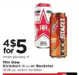 Cub Foods Mtn Dew Kickstart or Rockstar offer