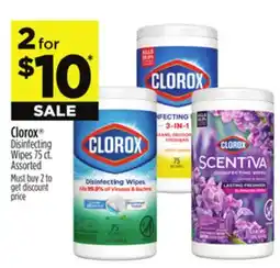 Dollar General Clorox Disinfecting Wipes offer