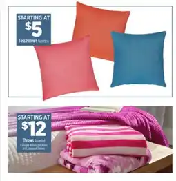 Dollar General Toss Pillows Assorted offer