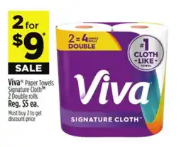 Dollar General Viva Paper Towels Signature Cloth 2 Double rolls offer