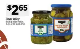 Dollar General Clover Valley Bread & Butter Pickles 16 oz. or Dill Relish 12 oz offer