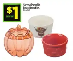 Dollar General Harvest Pumpkin Jars or Ramekins offer