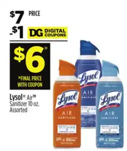 Dollar General Lysol Air Sanitizer offer