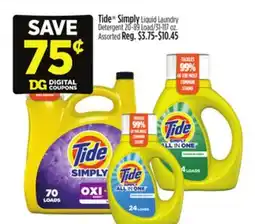 Dollar General Tide Simply Liquid Laundry Detergent offer
