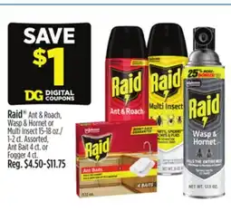 Dollar General Raid Ant & Roach, Wasp & Hornet or Multi Insect offer
