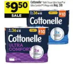 Dollar General Cottonelle Bath Tissue Ultra Clean or Ultra Comfort offer