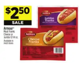 Dollar General Armour Meat Franks Cheese or Jumbo offer