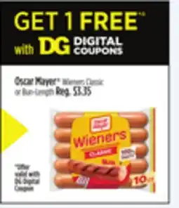 Dollar General Oscar Mayer Wieners Classic or Bun-Length offer