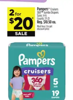 Dollar General Pampers Cruisers 360°TM Jumbo Diapers offer
