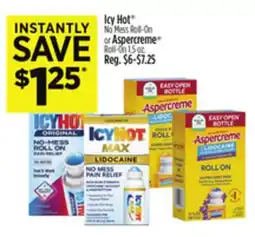 Dollar General Icy Hot NO Mess Roll-On or Aspercreme Roll-On offer
