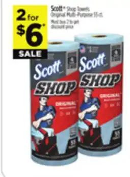 Dollar General Scott Shop Towels Original Multi-Purpose offer