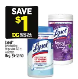 Dollar General Lysol Disinfecting Wipes offer