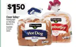 Dollar General Clover Valley Hamburger or Hot Dog Buns offer