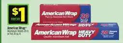 Dollar General American Wrap Aluminum Sheets 20 ct. or Foil 20 sq. ft offer