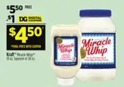 Dollar General Kraft Miracle Whip offer