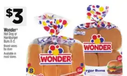 Dollar General Wonder Hot Dog or Hamburger Buns offer