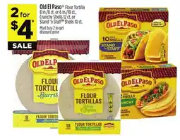 Dollar General Old El Paso Flour Tortilla 8 in/8 ct. or 6 in/20 ct offer