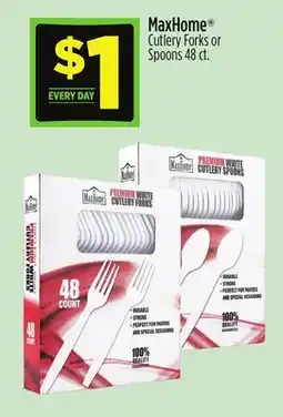 Dollar General MaxHome Cutlery Forks or Spoons offer