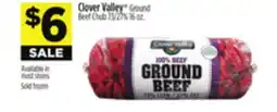 Dollar General Clover Valley Ground Beef Chub offer