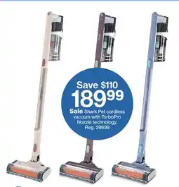 Target Shark Pet cordless vacuum with TurboPro Nozzle technology offer