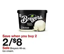 Target Sale Breyers 48-oz. ice cream offer