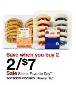 Target Select Favorite Day seasonal cookies Bakery Dept offer