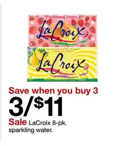 Target Sale LaCroix 8-pk. sparkling water offer