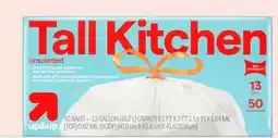 Target up&up 50-ct. 13-gal. tall kitchen trash bags offer
