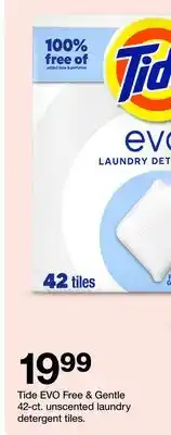 Target Tide EVO Free & Gentle 42-cd. unscented laundry detergent tiles offer