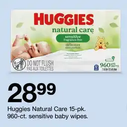 Target Huggies Natural Care 15-pk. 960-ct. sensitive baby wipes offer