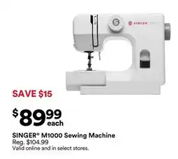 Michaels SINGER M1000 Sewing Machine offer