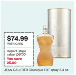 CVS JEAN GAULTIER Classique EDT spray 3.4 oz offer