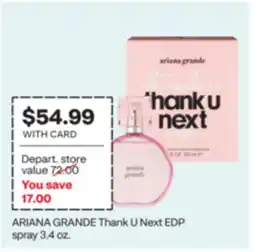 CVS ARIA GRANDE Thank U Next EDP spray, 3.4 oz offer