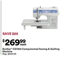 Michaels Brother CS7205 Computerized Sewing & Quilting Machine offer