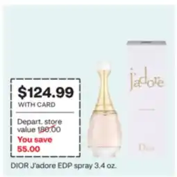 CVS DIOR J'adore EDP spray 3.4 oz offer