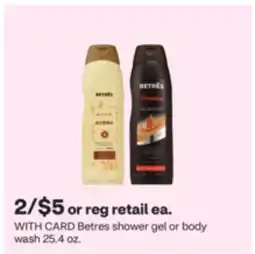 CVS Betres shower gel or body wash 25.4 oz offer