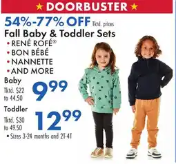 Boscov's Fall Baby & Toddler Sets DOORBUSTER offer