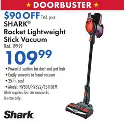 Boscov's SHARK Rocket Lightweight Stick Vacuum offer