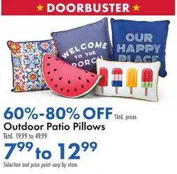 Boscov's Outdoor Patio Pillows offer