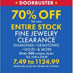 Boscov's ENTIRE STOCK FINE JEWELRY CLEARANCE DOORBUSTER offer