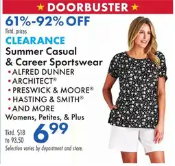 Boscov's CLEARANCE Summer Casual & Career Sportswear offer