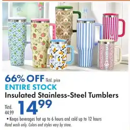 Boscov's Insulated Stainless-Steel Tumblers offer